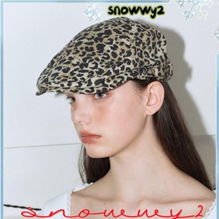 SNOWWY2豹紋貝雷帽,棉旅行豹紋印花帽,時尚休閒復古英國尖頂帽