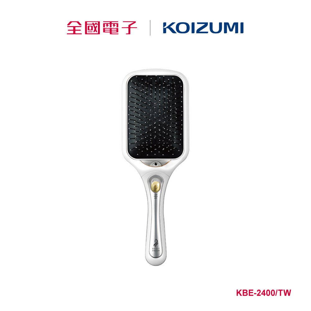 日本KOIZUMI負離子音波磁氣美髮梳-白  KBE-2400/TW 【全國電子】