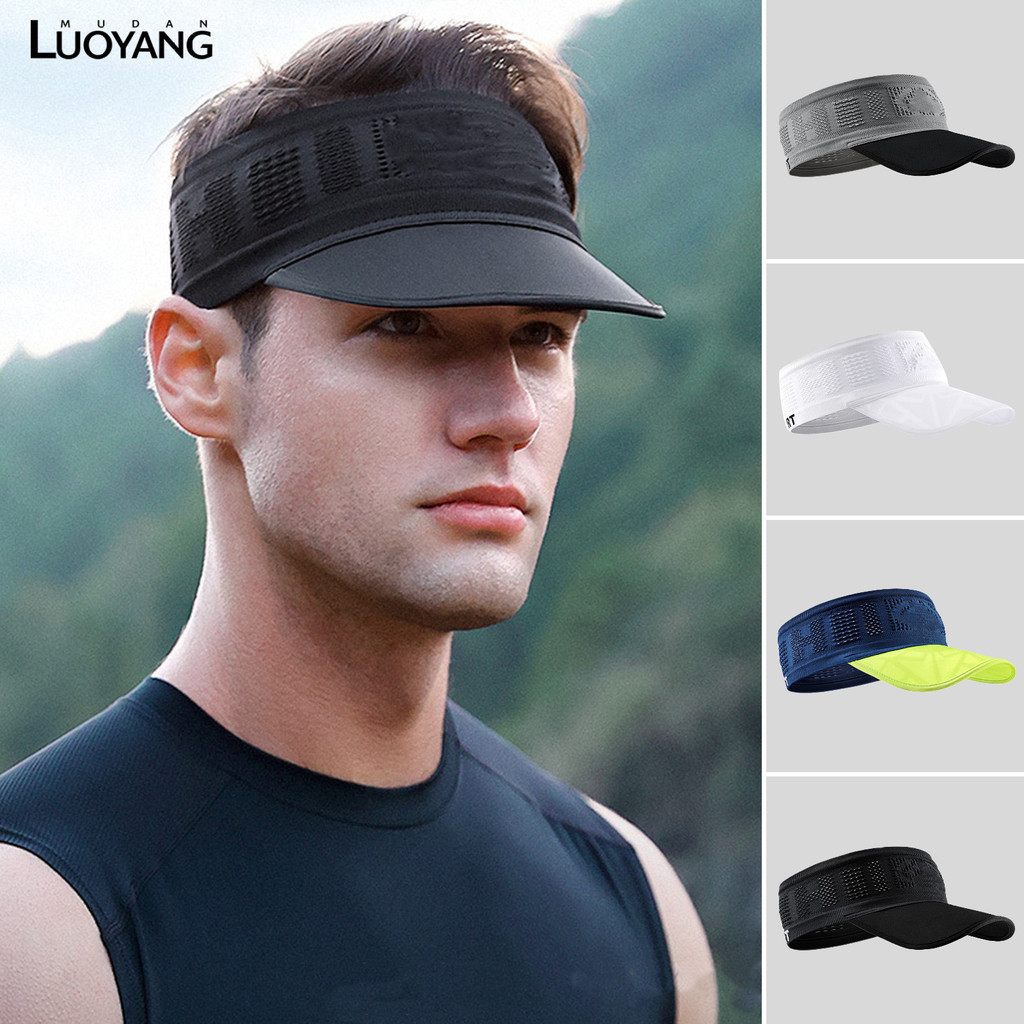 洛陽牡丹 空頂帽跑步訓練遮陽運動透氣吸汗速乾防晒運動帽子