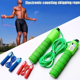 可調式跳繩帶計數器快速健身運動健身房運動器材工具跳繩