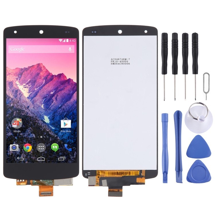Google Nexus 5 / D820 / D821 備件原裝液晶屏帶數字化儀全組裝(黑色)