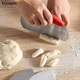洛陽牡丹 不鏽鋼切面刀面粉切牛軋糖奶油麵團帶刻度刮板刀烘焙工具