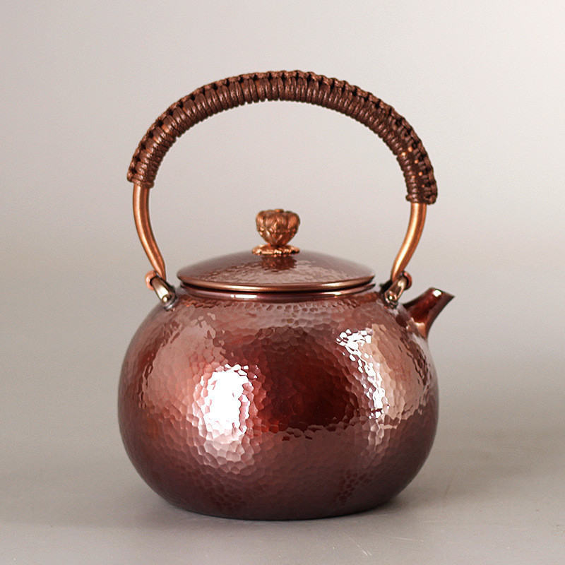 大容量銅壺 一張打銅壺 煮水套裝 無塗層紫銅壺 燒水茶具