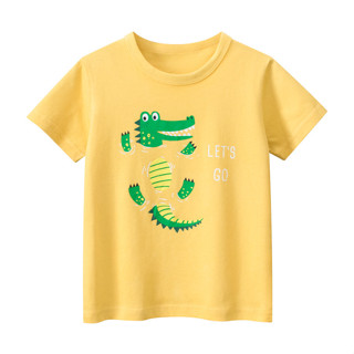 【48h出貨】韓版童裝夏季兒童短袖T恤 鱷魚男寶寶衣服