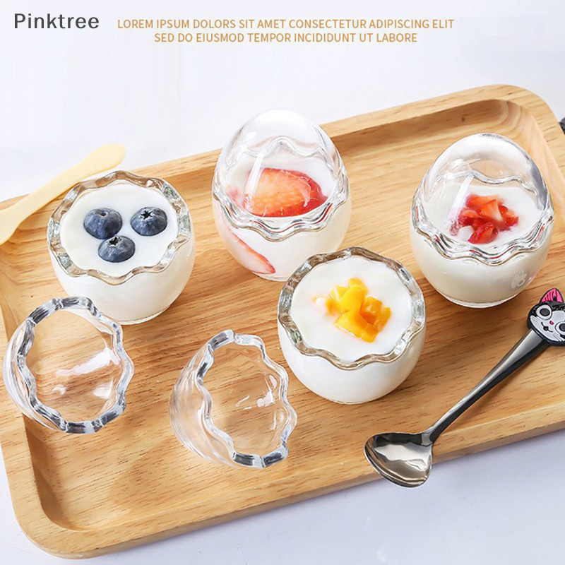 Ptr蛋殼布丁杯無鉛玻璃冰淇淋慕斯甜品盤提拉米蘇酸奶奶瓶果凍diy烘焙模具tw