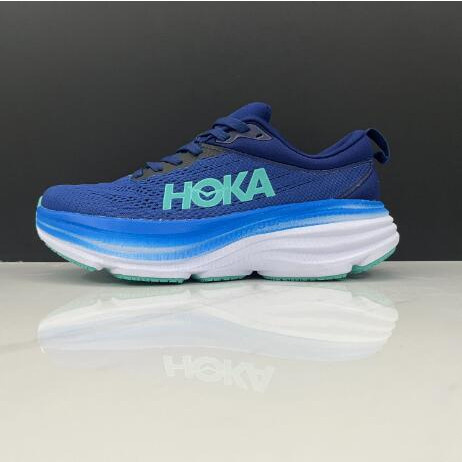 原裝 HOKA ONE ONE Bondi 8 跑鞋訓練運動鞋貝殼珊瑚桃凍糕藍/白尺碼 36-45
