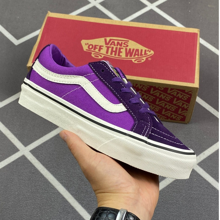 范斯 Vans Sk8-low Reissue 防滑耐磨舒適低幫板鞋紫色