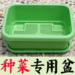 陽臺 種菜盆 長方形 塑膠花盆 家庭 蔬菜 種植盆 種菜 大號 耐用 養花盆