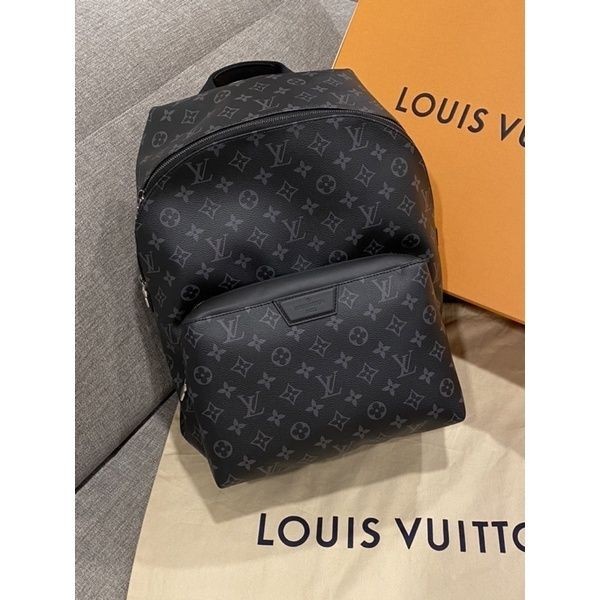 Limit精品✔️Louis Vuitton LV 經典 黑色老花滿版設計 男生後背包