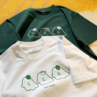 【Wen's Shop🍀臺灣】純棉T恤 寬鬆版OVERSIZE上衣 短袖T恤 短袖上衣 日系小幽靈T恤短袖棉T 002