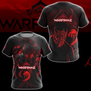 3D可定製列印短袖上衣 Warframe 電子遊戲 3D 列印短袖 T 恤