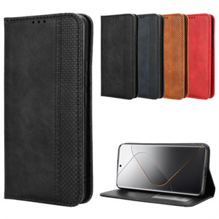 適用小米14 Pro手機殼Xiaomi 14手機皮套磁吸翻蓋插卡錢包14Ultra