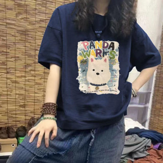 不買會後悔！現貨100%純棉T恤短袖女 韓版寬鬆圓領上衣 動漫卡通印花 日系可愛減齡溫柔穿搭 美式ins風潮流服飾 女大