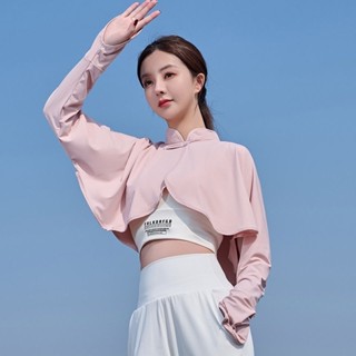 「‌VIVI FLORA戶外運動店」 防曬衣女短版女士防曬衣外穿長袖百搭冰絲薄款遮陽防曬服騎行外套披肩3.16
