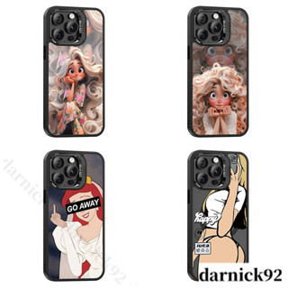 公主浮雕支架殼iPhone 16 Pro Max手機殼 蘋果11 12 13 14 15 pro Max潮牌無線充保護殼