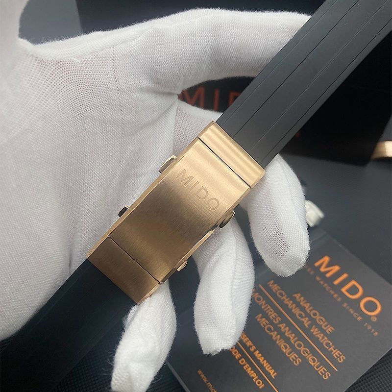 適用 MIDO美度M026原廠錶帶領航者系列M026430膠帶原裝鋼帶手錶鏈