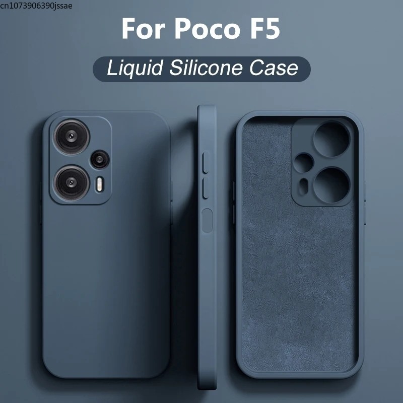 XIAOMI Poco F5 Poco F5 Pro 手機殼原裝液態矽膠軟殼適用於小米 Poco F5 F5Pro 防震