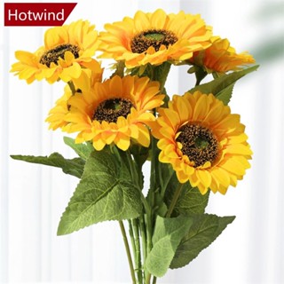 Hotwind向日葵人造花花束大太陽花家居裝飾人造植物裝飾花l8u6