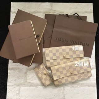 LOUIS VUITTON 路易威登 長夾 格紋Damier Azur 日本直送 二手