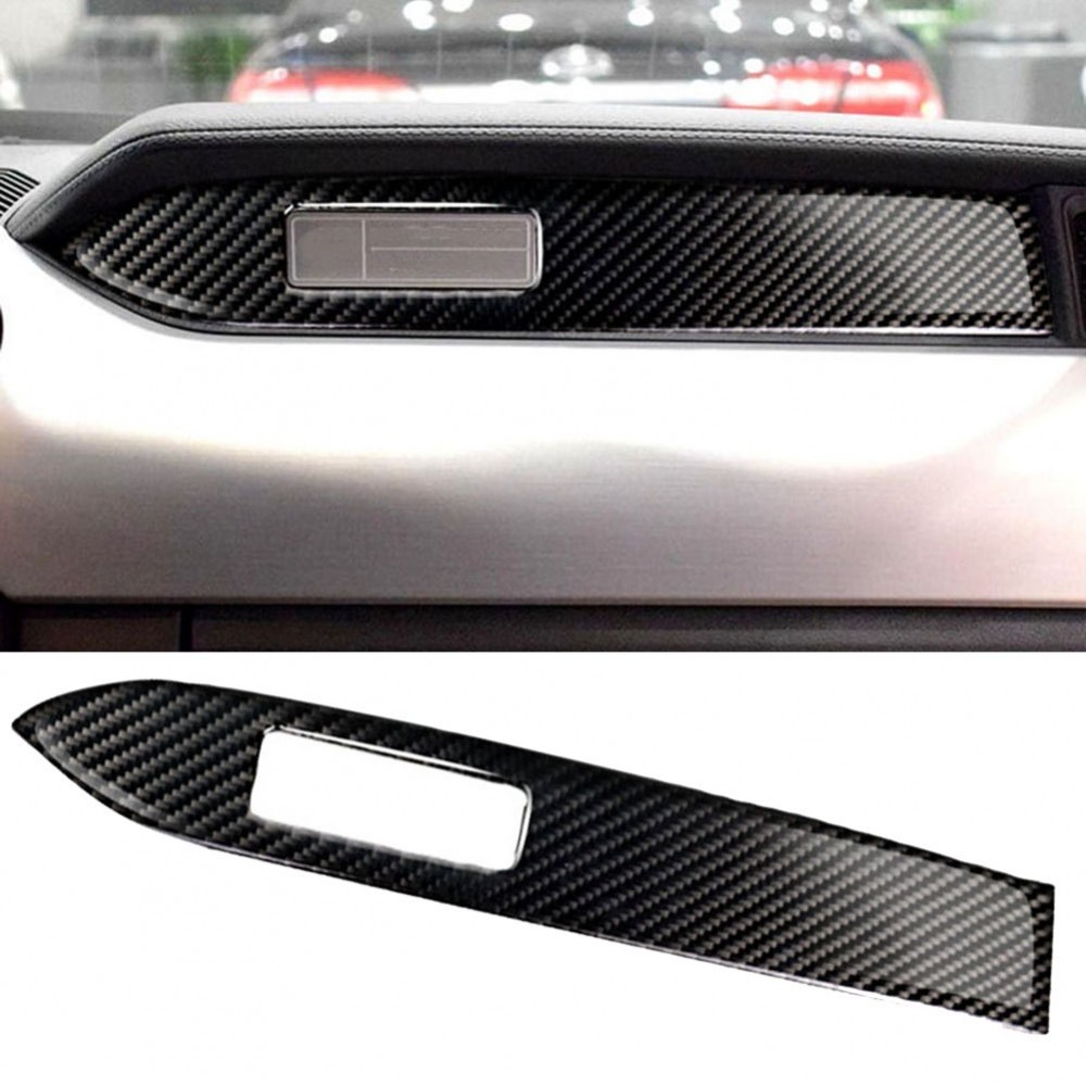 優質碳纖維儀表板條貼紙適用於福特野馬 2015+