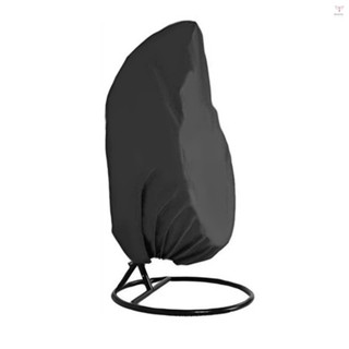 Uurig)天井吊椅套戶外蛋椅套耐用防水鞦韆椅防塵罩黑色,s 碼 115 * 190cm