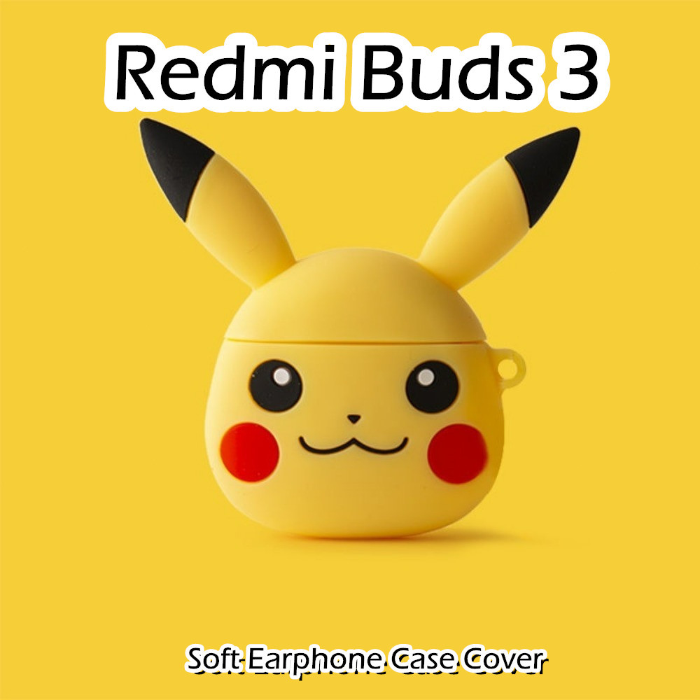 [高品質] 適用於 Redmi Buds 3 保護套夏季風格卡通軟矽膠耳機保護套保護套 NO.1