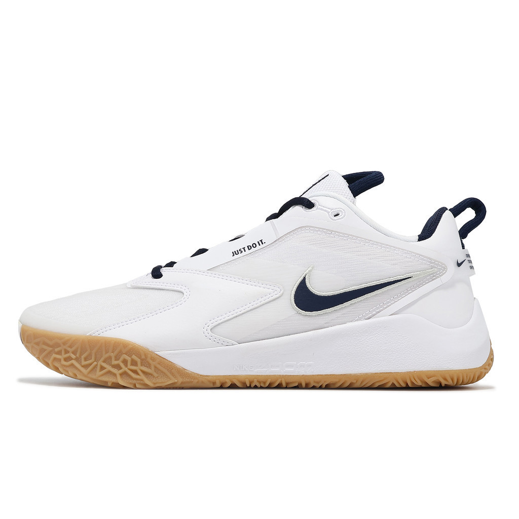 Nike 排球鞋 Air Zoom Hyperace 3 女鞋 男鞋 白 藍 女鞋男段 [ACS] FQ7074-107