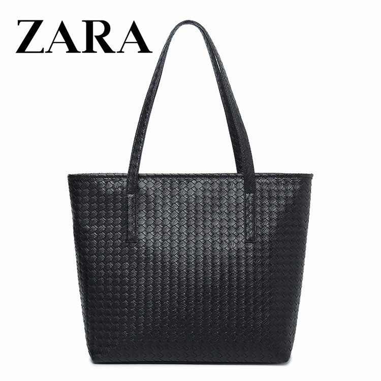 Zara包包女新款編織包大容量托特包時尚休閒簡約單肩媽咪包