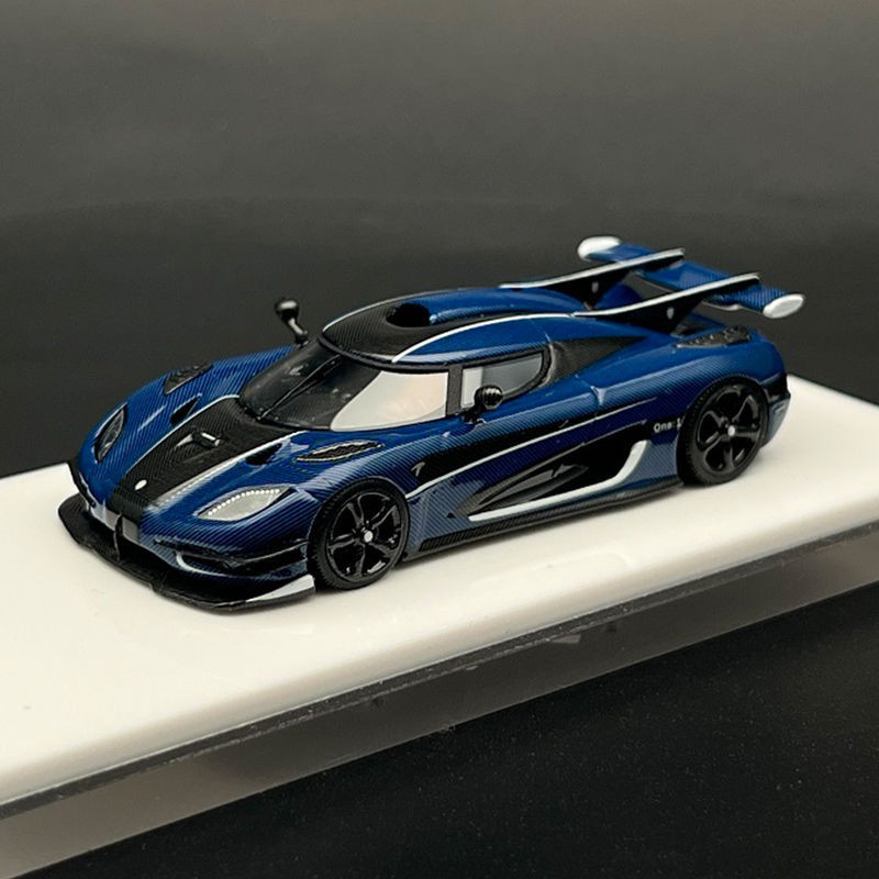 VMB 1:64柯尼塞格Koenigsegg one1藍碳仿真樹脂汽車模型收藏