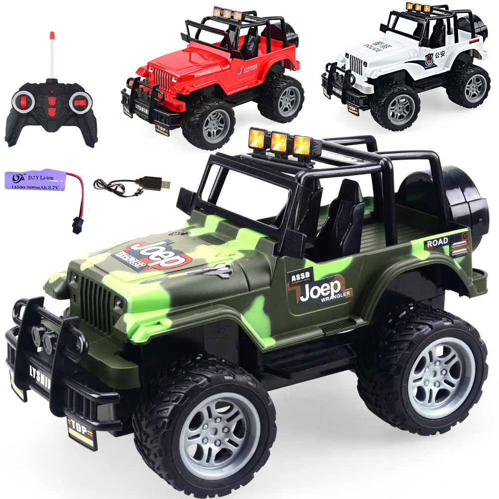 🌈越野遙控車1:18四通無線充電電動遙控車兒童玩具模型