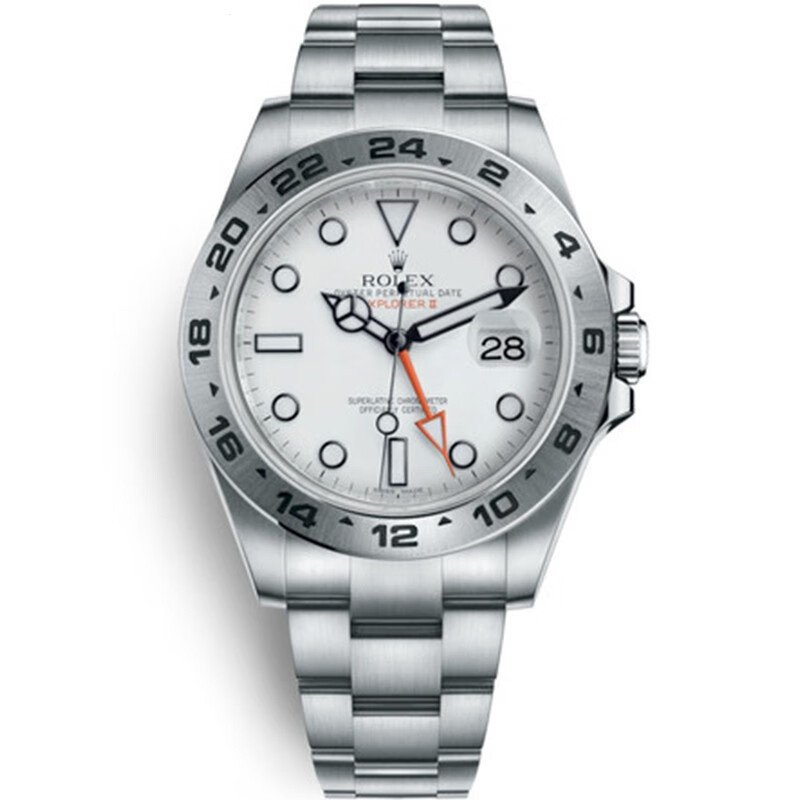 Rolexx Watches 探險者白麵日曆兩地時自動機械男表 216570