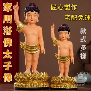 【太子神像 宅配免運】浴佛防水太子佛像 小戶型家用佛像 釋迦摩尼佛像 家用樹脂浴佛節擺件 寺廟供奉擺件 防水神像 TEH
