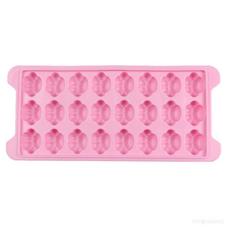 貓爪冰格 方形帶蓋 小型製冰家用速凍冰格 DIY冰盒 創意24格矽膠模具