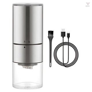 電動咖啡豆研磨機靜音研磨 25g 豆容量不銹鋼芯 Type-C 可充電無級可調粗毛刺研磨機帶清潔刷