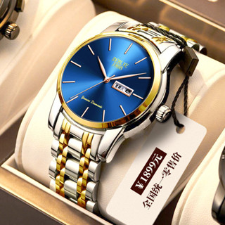 Wrist watch 手錶 仿機械錶 【走時準確】瑞士全自動非機械防水夜光鋼帶皮帶雙日曆男士手錶潮流3/6