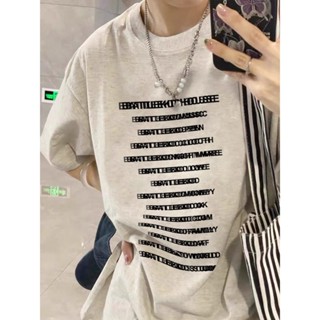 【HOT 本舖】 M-2XL純棉美式復古oversize短袖t恤女夏季寬鬆字母潮牌設計感上衣 短袖上衣 寬鬆 T恤 百搭