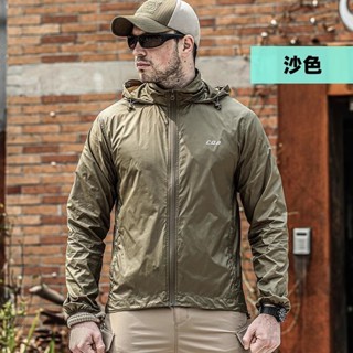 [夏季新品]男裝 cqb迷彩防曬衣男夏季戶外防水薄款透氣輕量連帽皮膚衣防風釣魚服