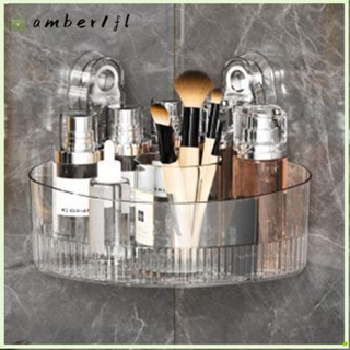 AMBER1轉角淋浴架,無需鑽孔帶毛巾桿掛鉤吸盤浴室架,多功能的三角形壁掛式洗髮精瓶架廚房配件