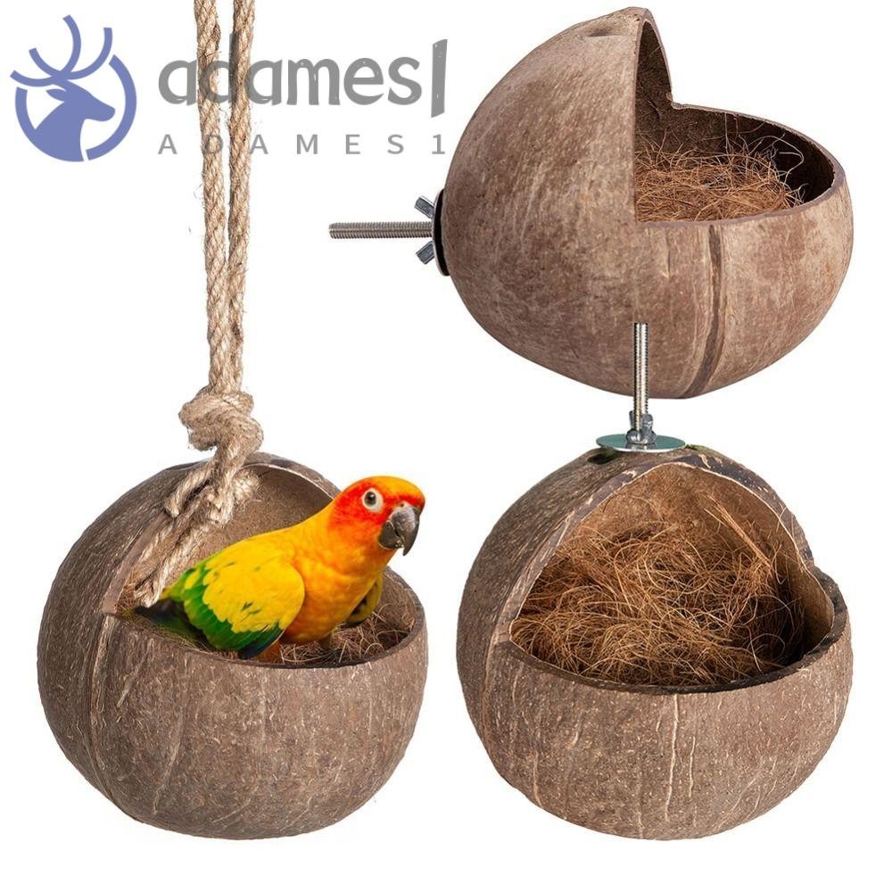 ADAMES椰殼鳥屋,獨一無二手工製作懸掛鳥巢,創意天然工藝鳥籠棲息地鸚鵡