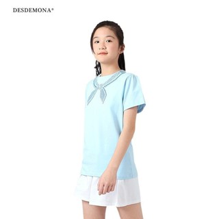 新品上新 現貨出售 夏季韓版新款女童運動短袖 女寶寶可愛泡泡袖上衣兒童短袖T恤