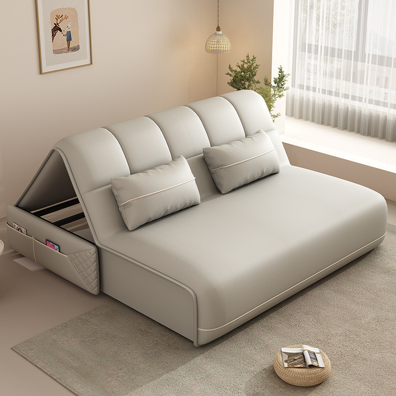 【廠家直銷】免運 電動沙發床 可摺疊多功能 貓爪布小戶型客廳 智能遙控全自動兩用沙發