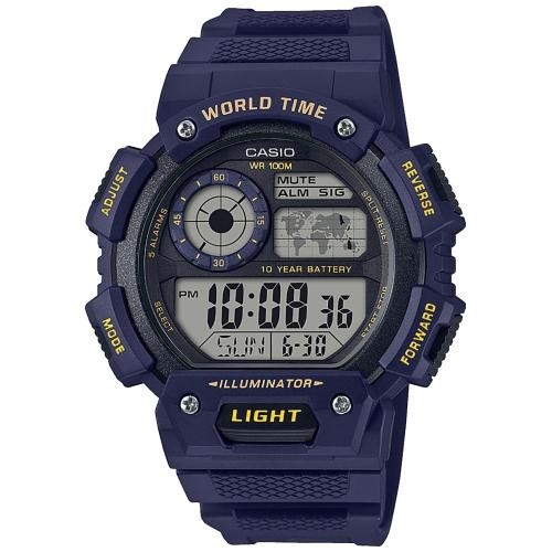 卡西歐電子錶男運動防水十年電池數字式手錶AE-1400WH-2A 9A  3A