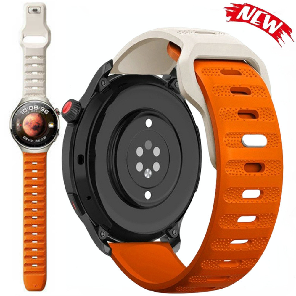 適用華為GT2/3/4 42 46mm  Watch4/3 PRO/GT 2 2E GT3 矽膠錶帶 替換運動腕帶
