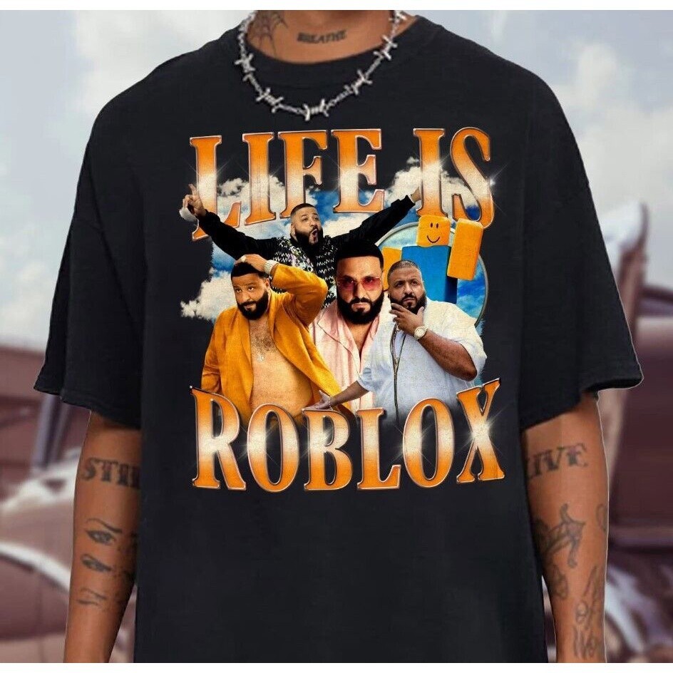 有趣的生活是 Roblox T 恤,Dj Khaled T 恤,Dj Khaled Life Is Roblox T 恤