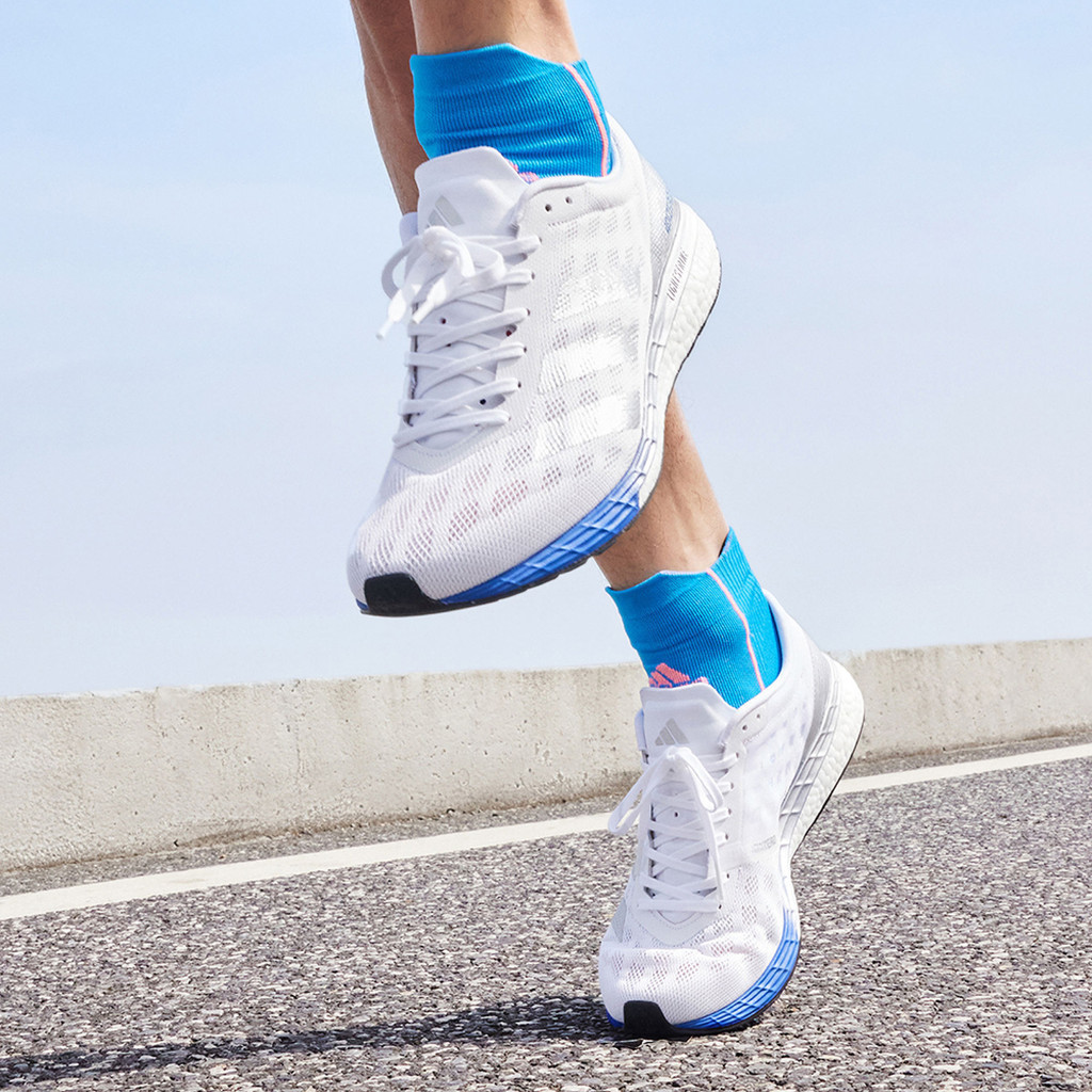 adidas 慢跑鞋 Adizero Boston 9 M 男鞋 白 藍 運動鞋 愛迪達 [ACS] EG4672