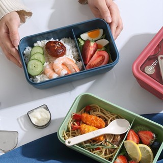 長方形保溫飯盒密封大容量帶蘸料盒高顏值微波爐午餐便當盒