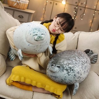 特惠🚀🚀✨日本圓圓海豹公仔 開學女友禮物 海豹抱枕 毛絨玩具公仔 海遊館靠枕玩偶 水族館網紅軟模擬海豹
