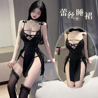 【Sexy Village 性感莊園】情趣內衣 小胸性感 情調 誘惑 吊帶 免脫 睡衣 火辣 純欲風 睡裙 套裝