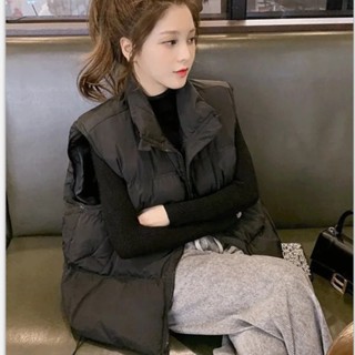 粉色立領羽絨馬甲棉服外套小個子冬季短款外穿坎肩背心馬夾棉襖 韓國背心 連帽背心 羽絨棉背心 馬甲背心 保暖背心 sam