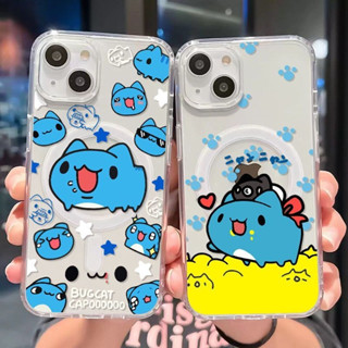 卡通動漫貓貓蟲咖波 磁吸支架iPhone16PRO 15plus 14 13mini 12 Pro Max i11手機殼